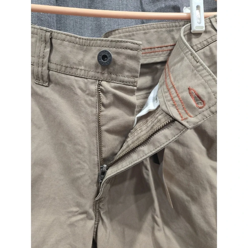 L.L.Bean Riverton Pants Mens 33x30 Brown Canvas Hiking Trail Outdoor Utility